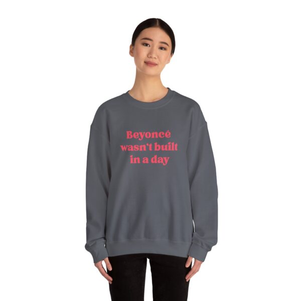 Empowerment Crewneck Sweatshirt - Beyoncé Wasn't Built in a Day - Grey Marl - Image 4